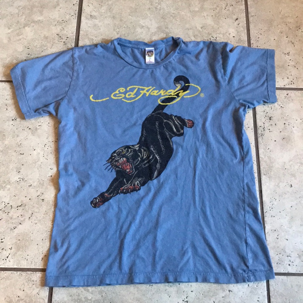 Rhinestone Ed hardy tee